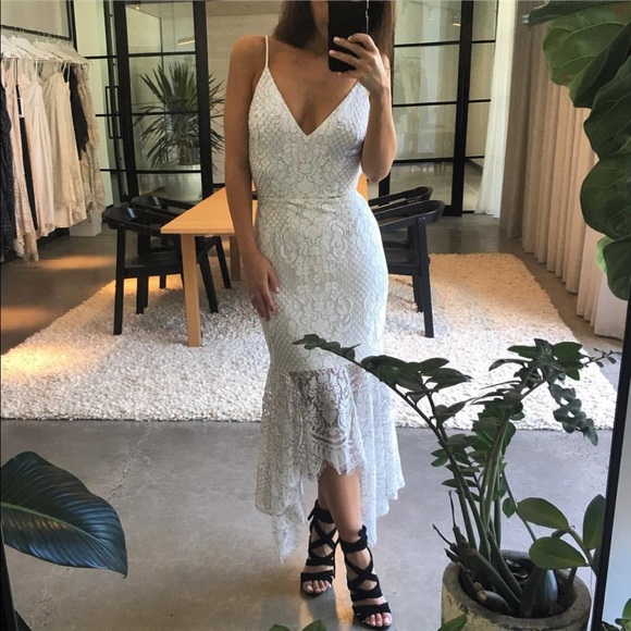 shona joy Dresses & Skirts - [NWT] Shona Joy White Handkerchief Slip Dress 4/M